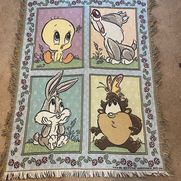Warner Bros. Other - Vintage Looney Tunes Warner Bros Throw